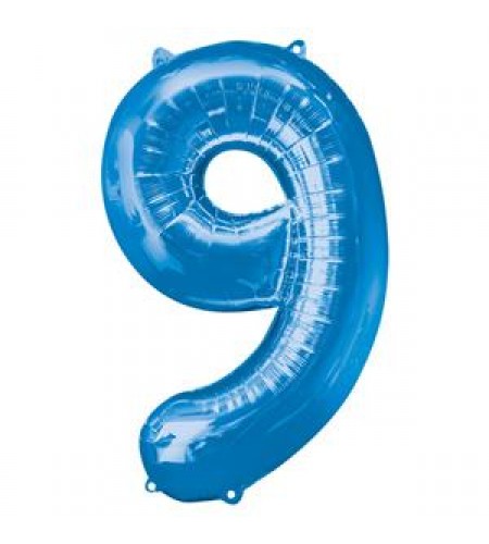 BALÃO AZUL NUMERO 9